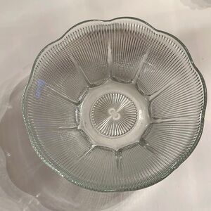 Vintage Glass Serving Bowl Centerpiece